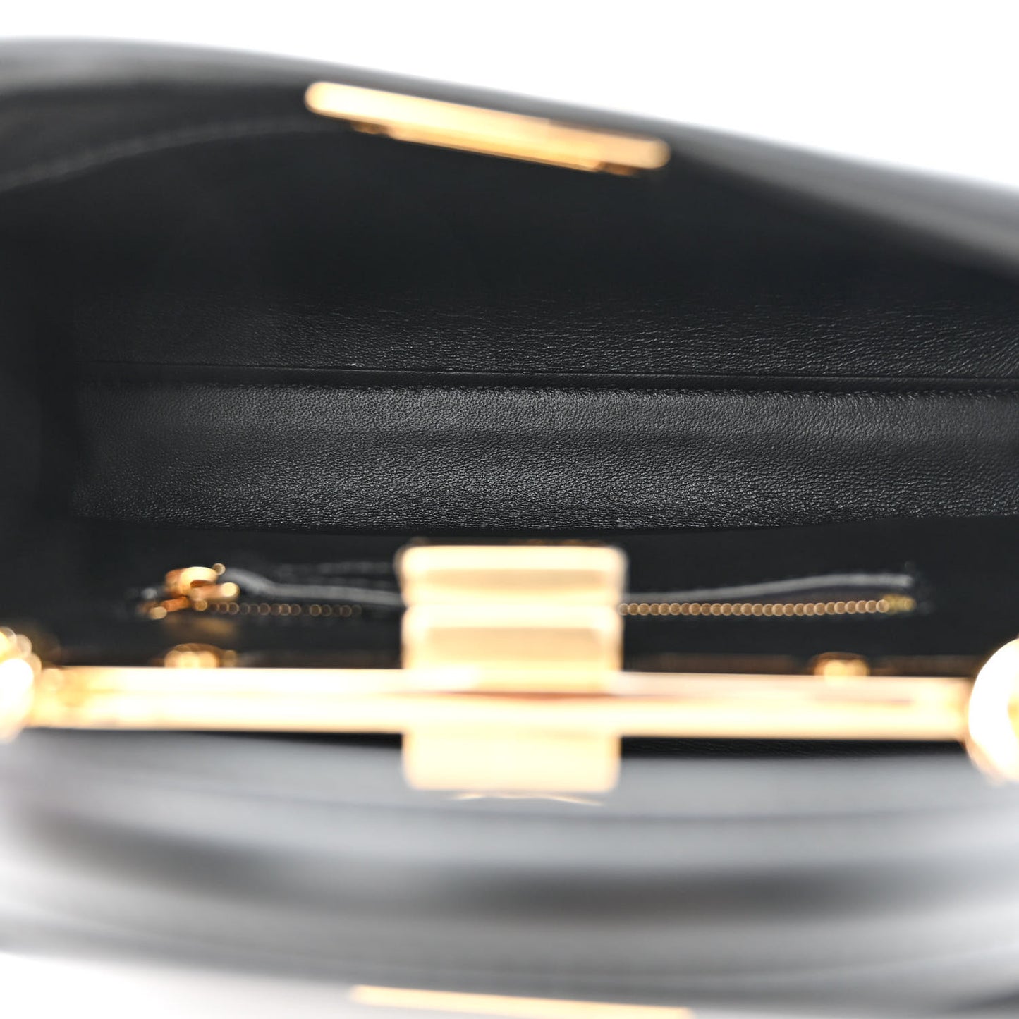 Vitello Seta Shiny Nappa Mini Peekaboo Iconic Satchel Black