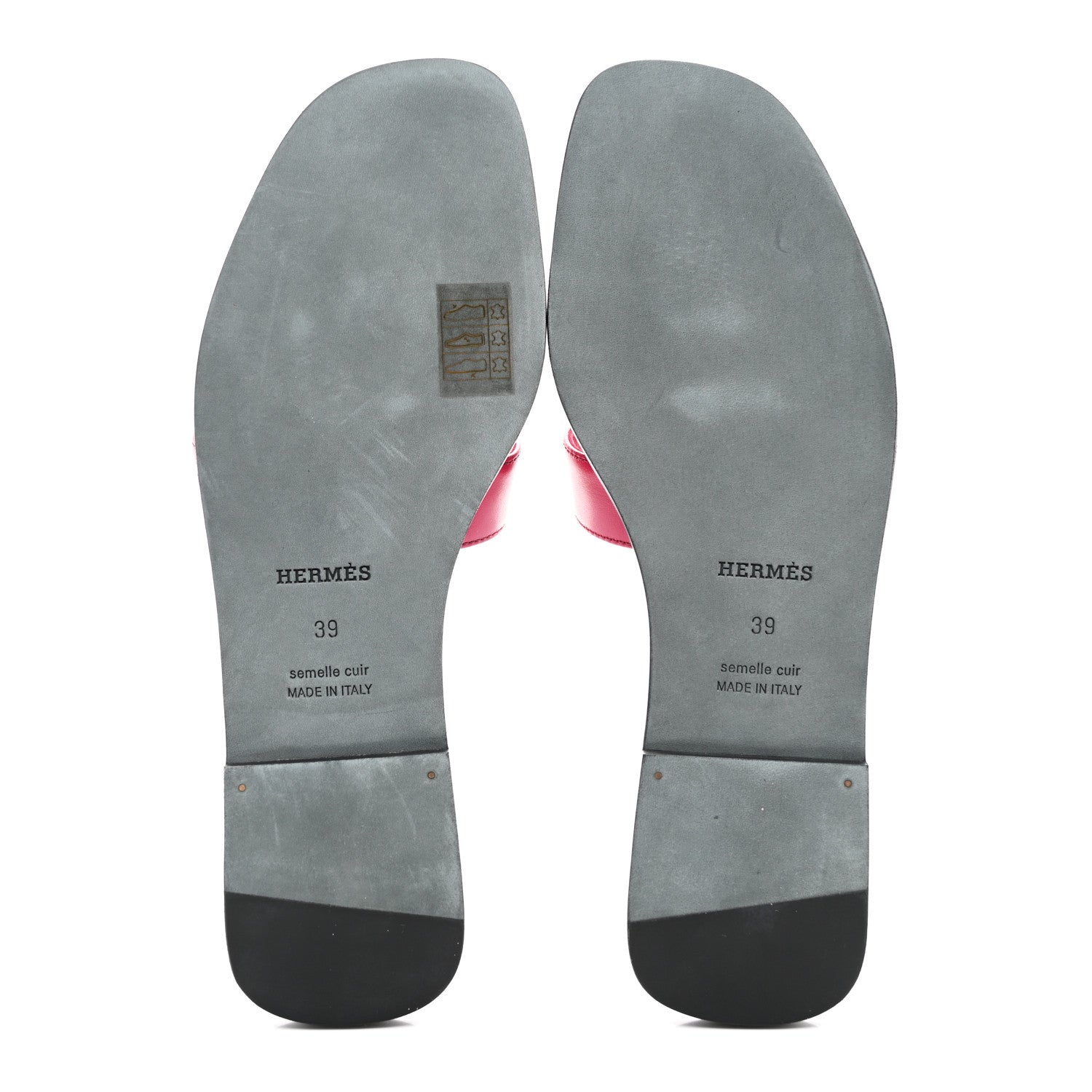 Hermes Box Oran Sandals 39 Rose Extreme 5 of 9