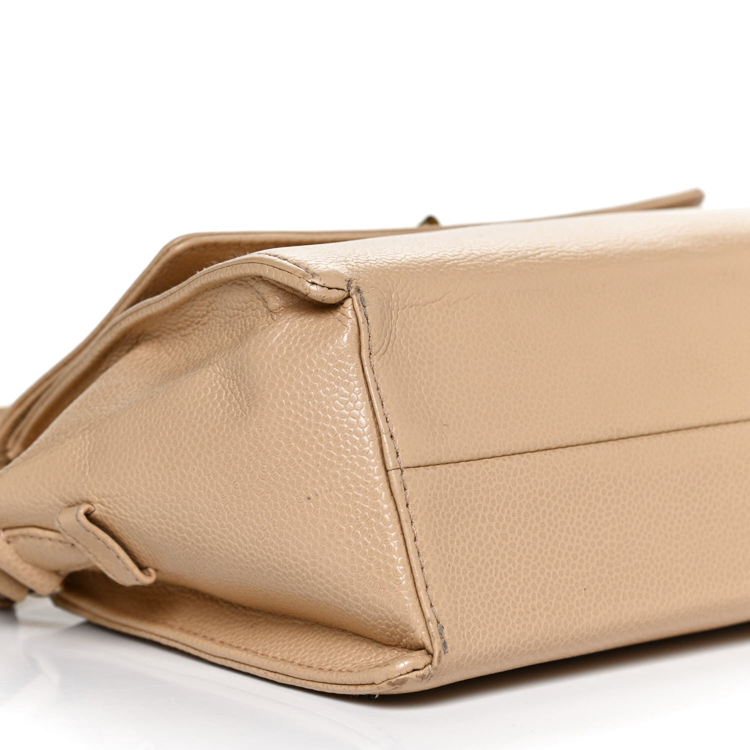 Chanel Caviar Mini Mademoiselle Flap Shoulder Bag Beige 9 of 10