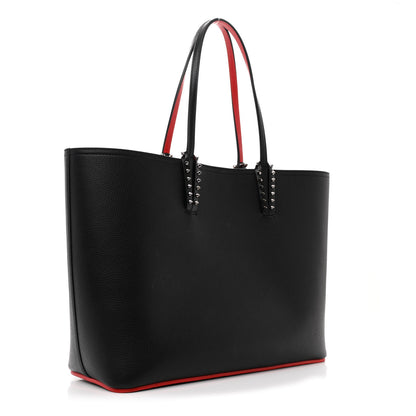 Christian Louboutin Calfskin Spikes East West Cabata Tote Black 4 of 13