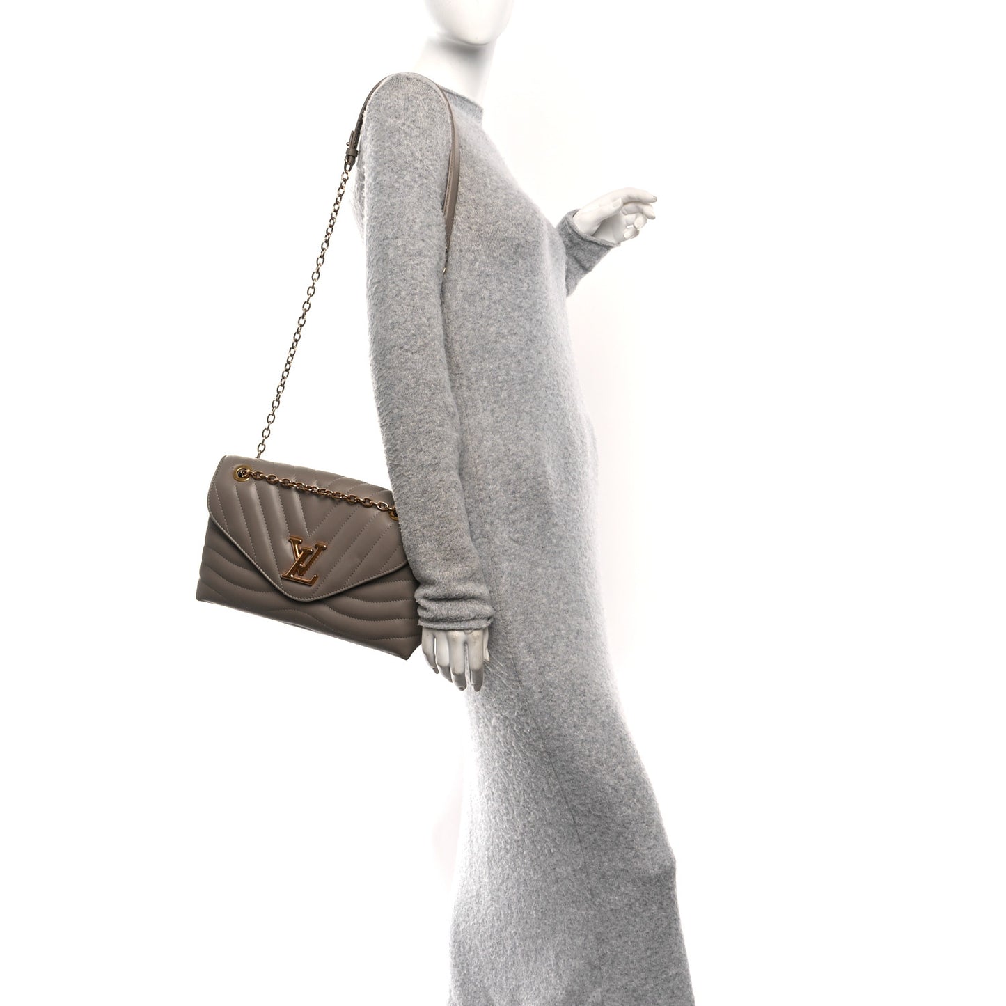 Calfskin LV New Wave Chain Bag GM Arizona