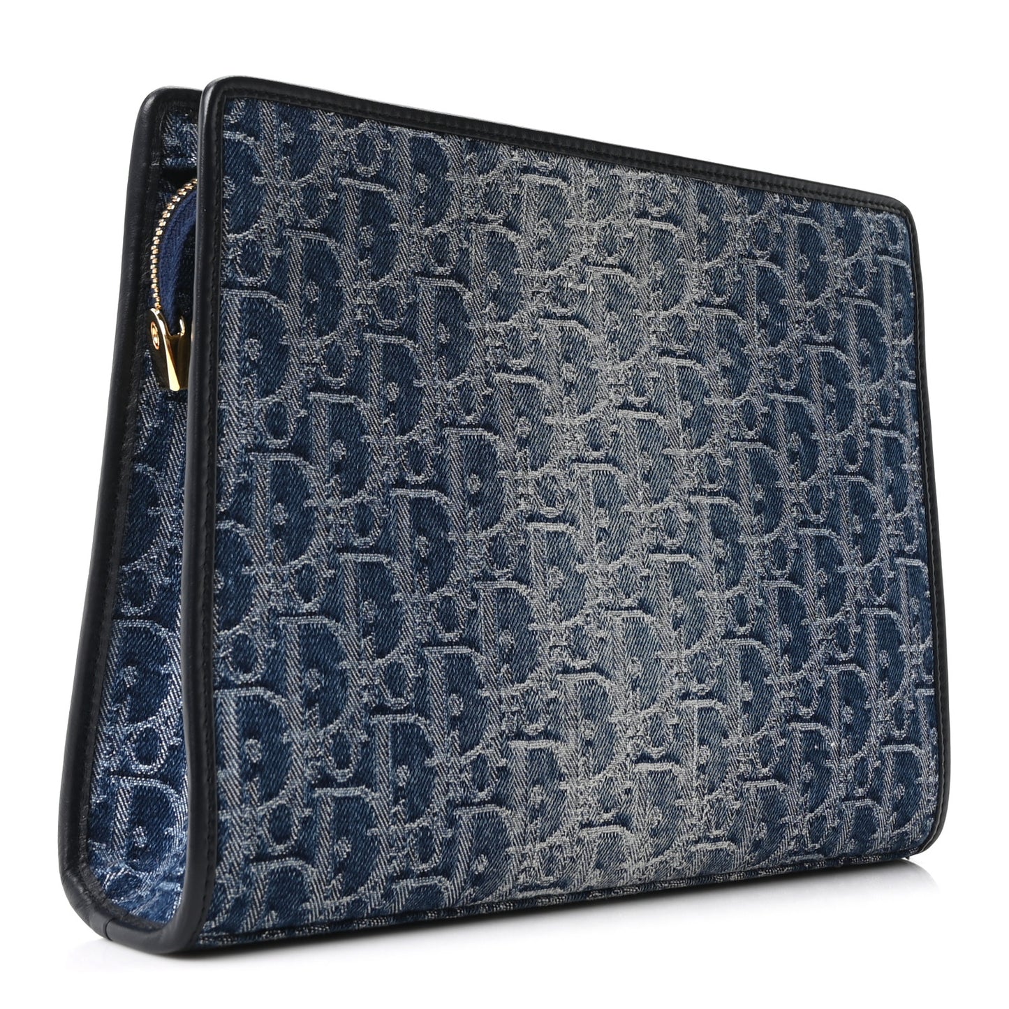 Denim Jacquard Oblique 30 Montaigne Dea Pouch  Blue