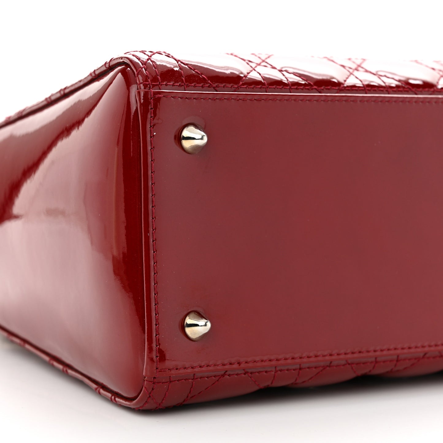 Patent Cannage Medium Lady Dior Burgundy Red