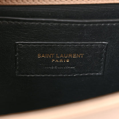 Saint Laurent Grain De Poudre Small Monogram Kate Satchel Dark Beige 6 of 14