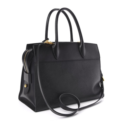 Prada Saffiano City Calfskin Medium Esplanade Tote Black 3 of 10