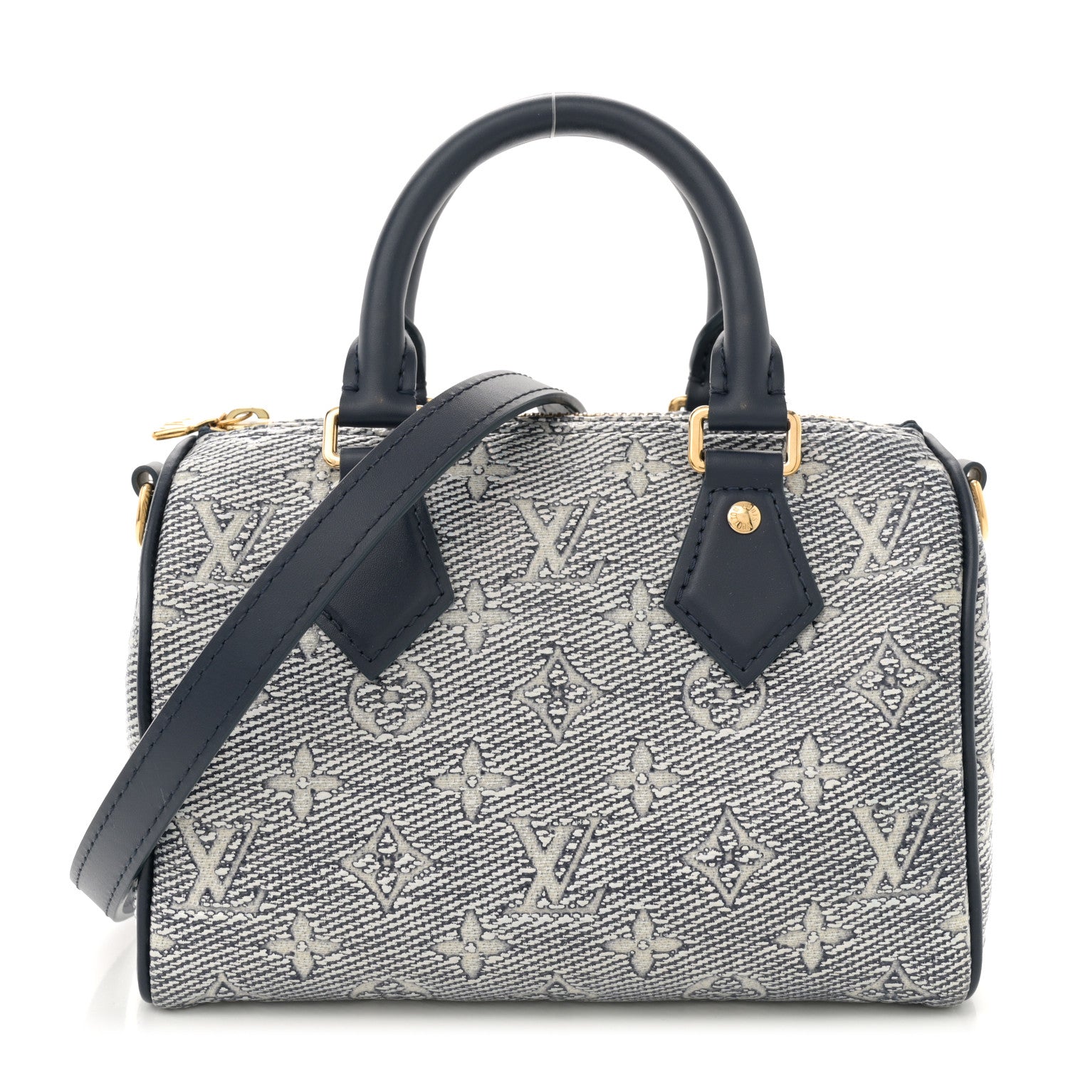 Louis Vuitton Monoglam Speedy Bandouliere 20 Blue 1 of 10