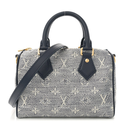 Louis Vuitton Monoglam Speedy Bandouliere 20 Blue 1 of 10