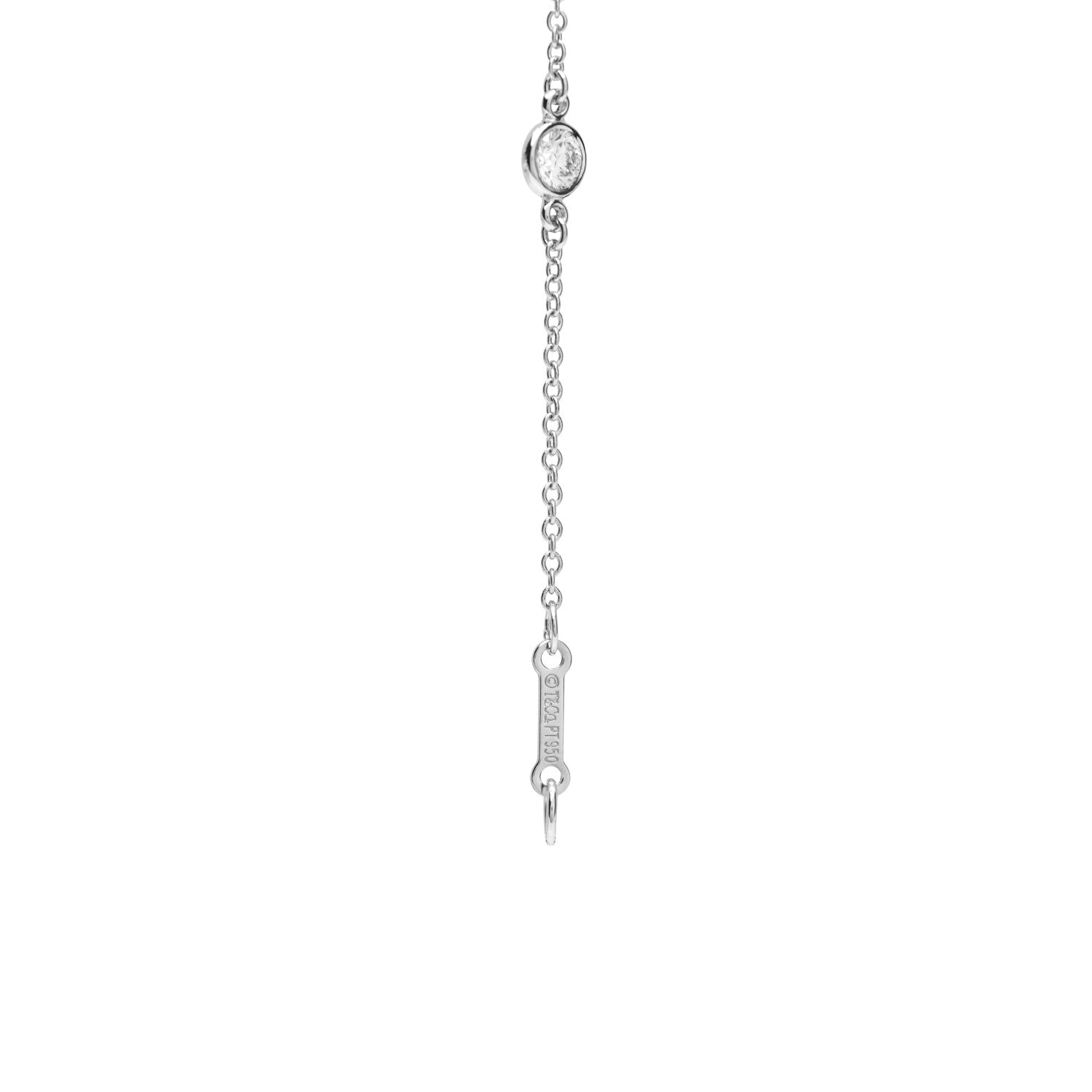 Tiffany Platinum Diamond .60ctw Elsa Peretti Diamonds by the Yard Station Bracelet 3 of 4