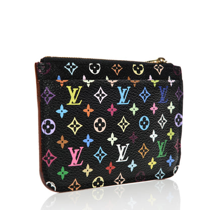 Louis Vuitton Monogram Multicolor Key Pouch Black Grenade 3 of 6
