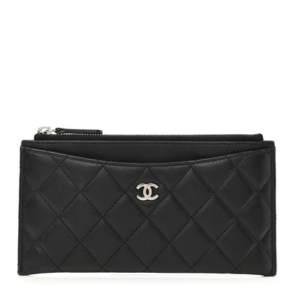 Chanel Lambskin Quilted Classic Zip Pouch Black 1 of 8