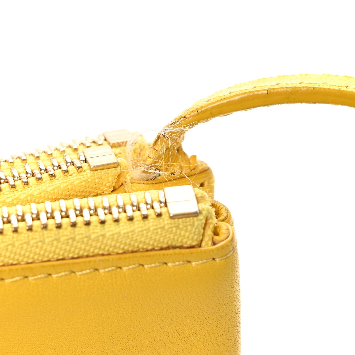 Celine Lambskin Small Trio Crossbody Bag Citron 12 of 12