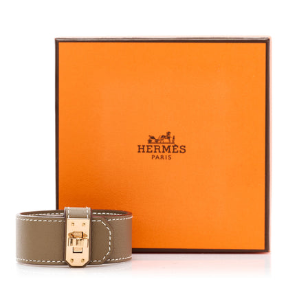 Hermes Swift Kelly Twist Bracelet T2 Etoupe 6 of 6