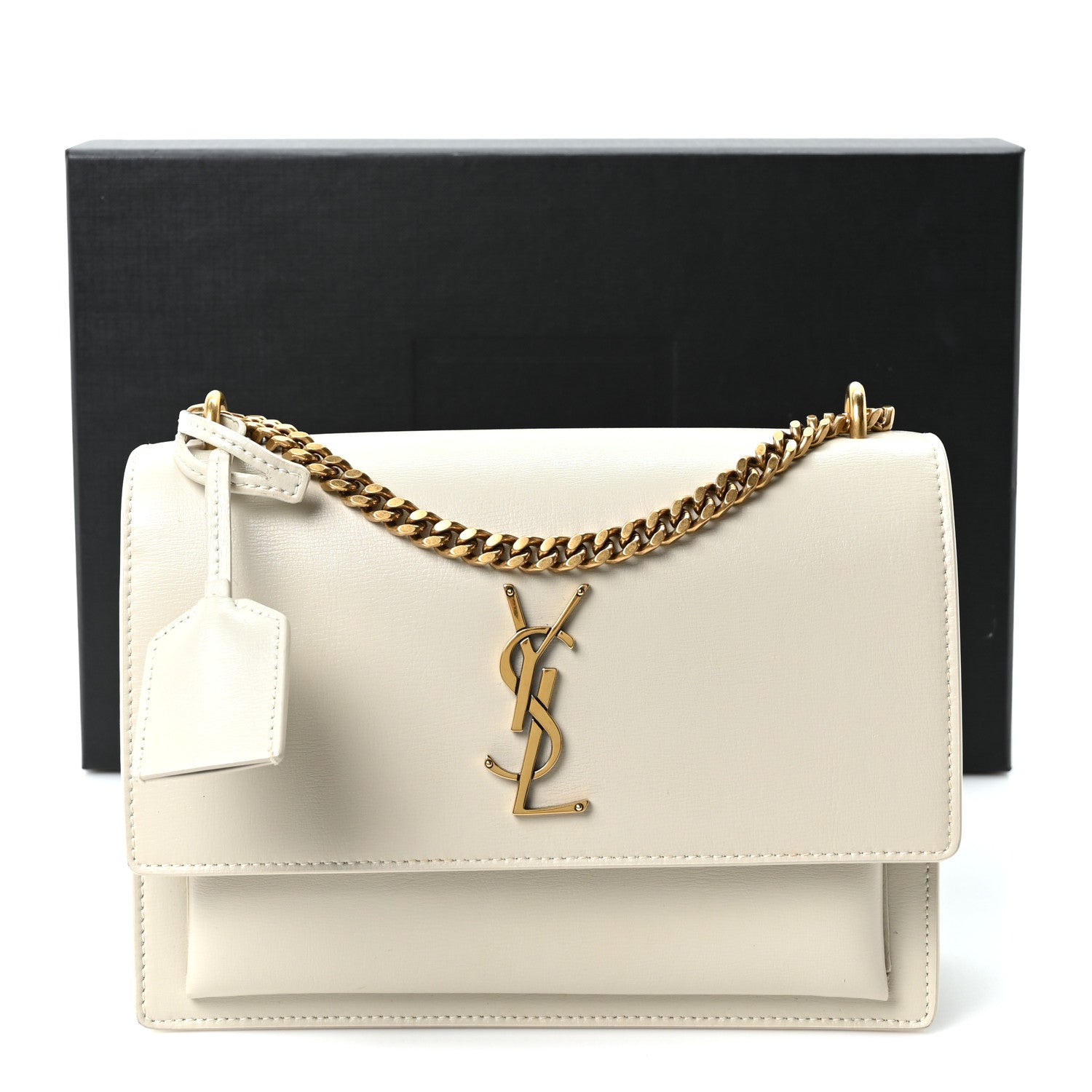 Saint Laurent Calfskin Medium Monogram Sunset Crema Soft 11 of 11
