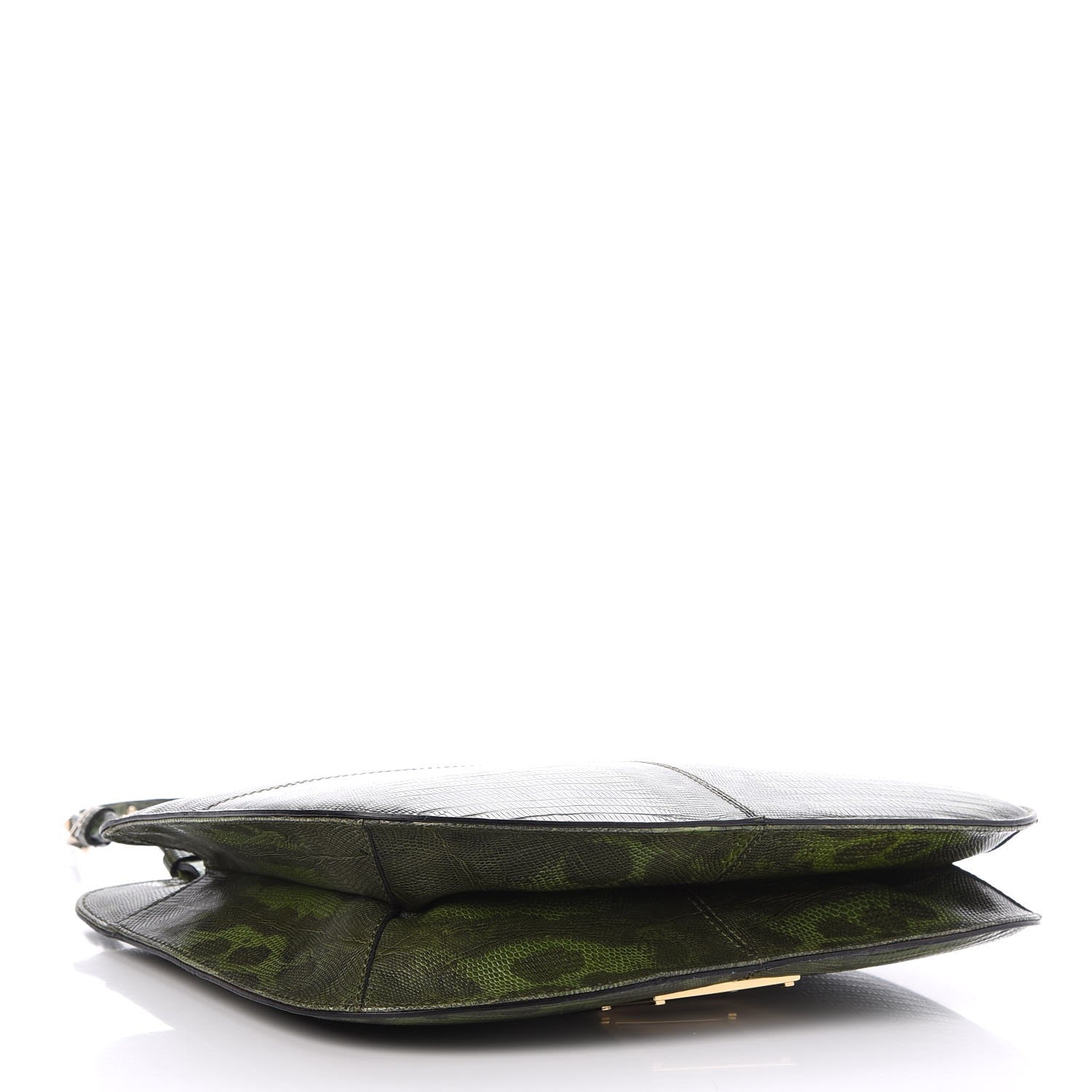 Valentino Garavani Lizard Rockstud Shoulder Satchel Green 4 of 7