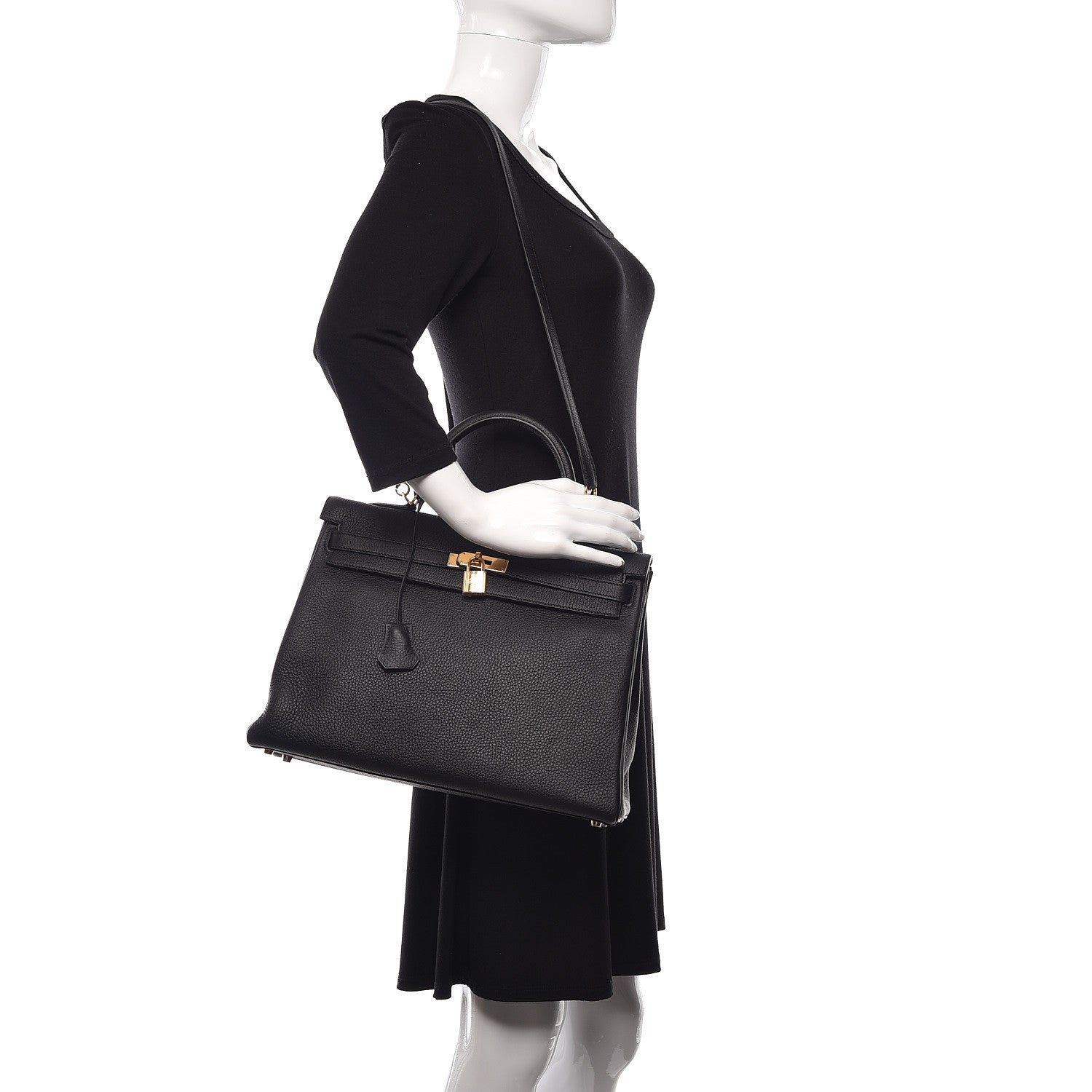 Hermes Togo Kelly Retourne 35 Black 2 of 11