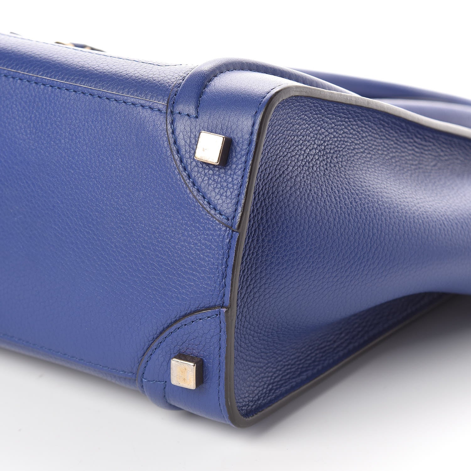 Celine Drummed Calfskin Micro Luggage Indigo 9 of 9