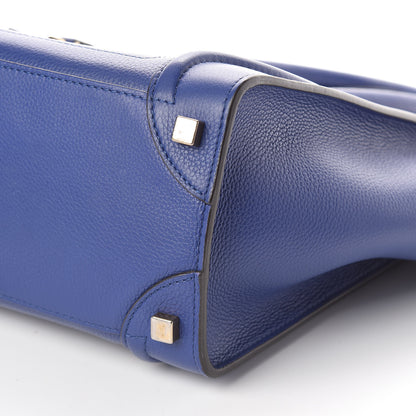 Celine Drummed Calfskin Micro Luggage Indigo 9 of 9
