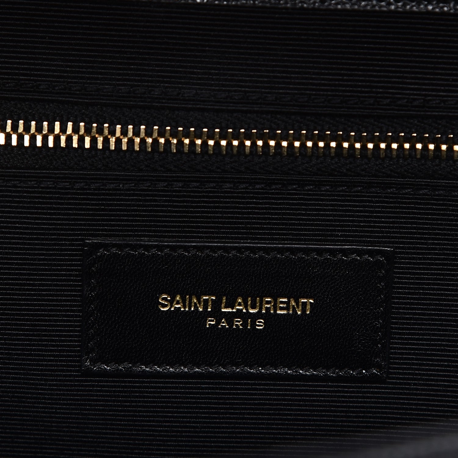 Saint Laurent Grain De Poudre Matelasse Chevron Large Monogram Satchel Black 6 of 7