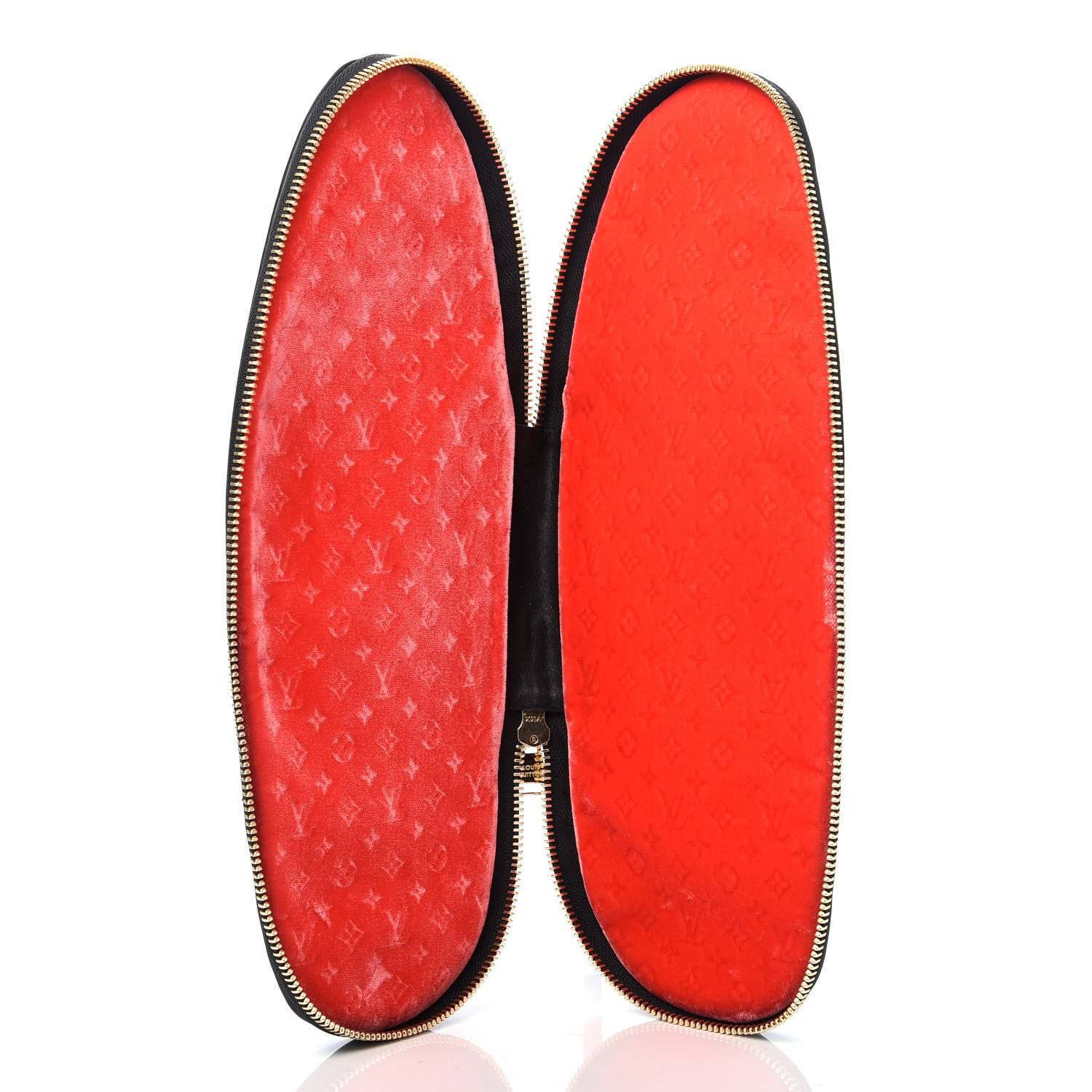 Louis Vuitton X SUPREME Lambskin Mens Hugh Slippers 8 Black 10 of 12