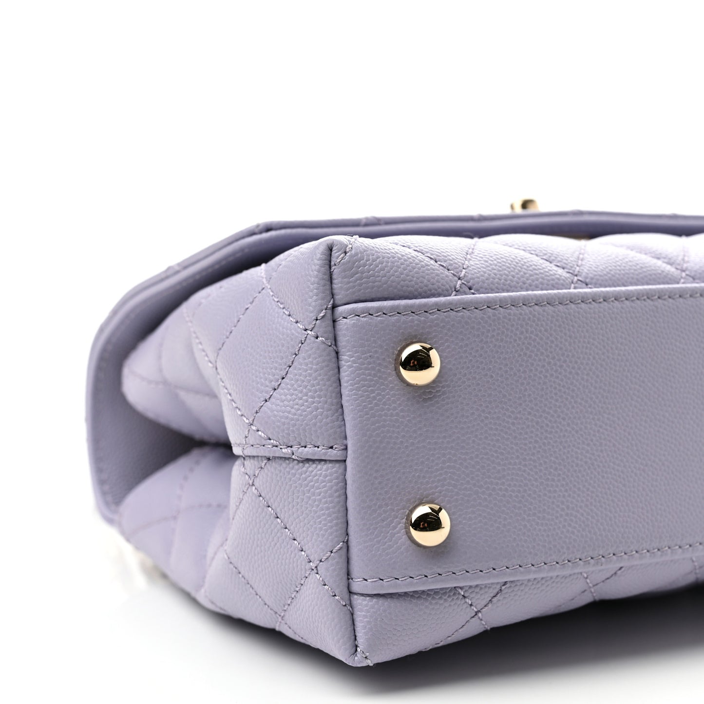 Caviar Quilted Mini Coco Handle Flap Light Purple