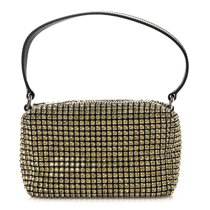 Alexander Wang Mesh Crystal Rhinestone Medium Heiress Pouch Porcelain 1 of 13