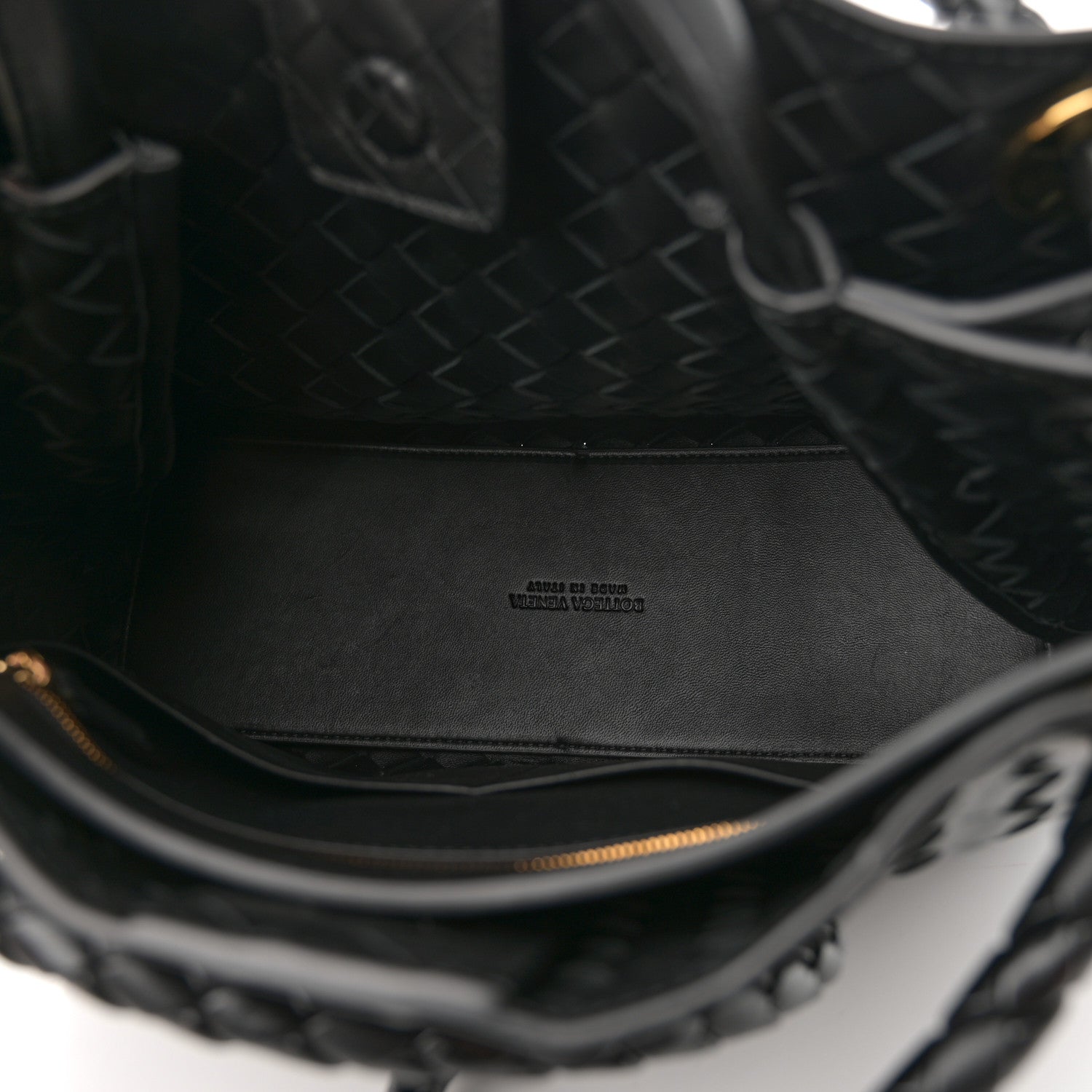 Bottega Veneta Nappa Intrecciato Medium Andiamo Shoulder Bag Black 5 of 9