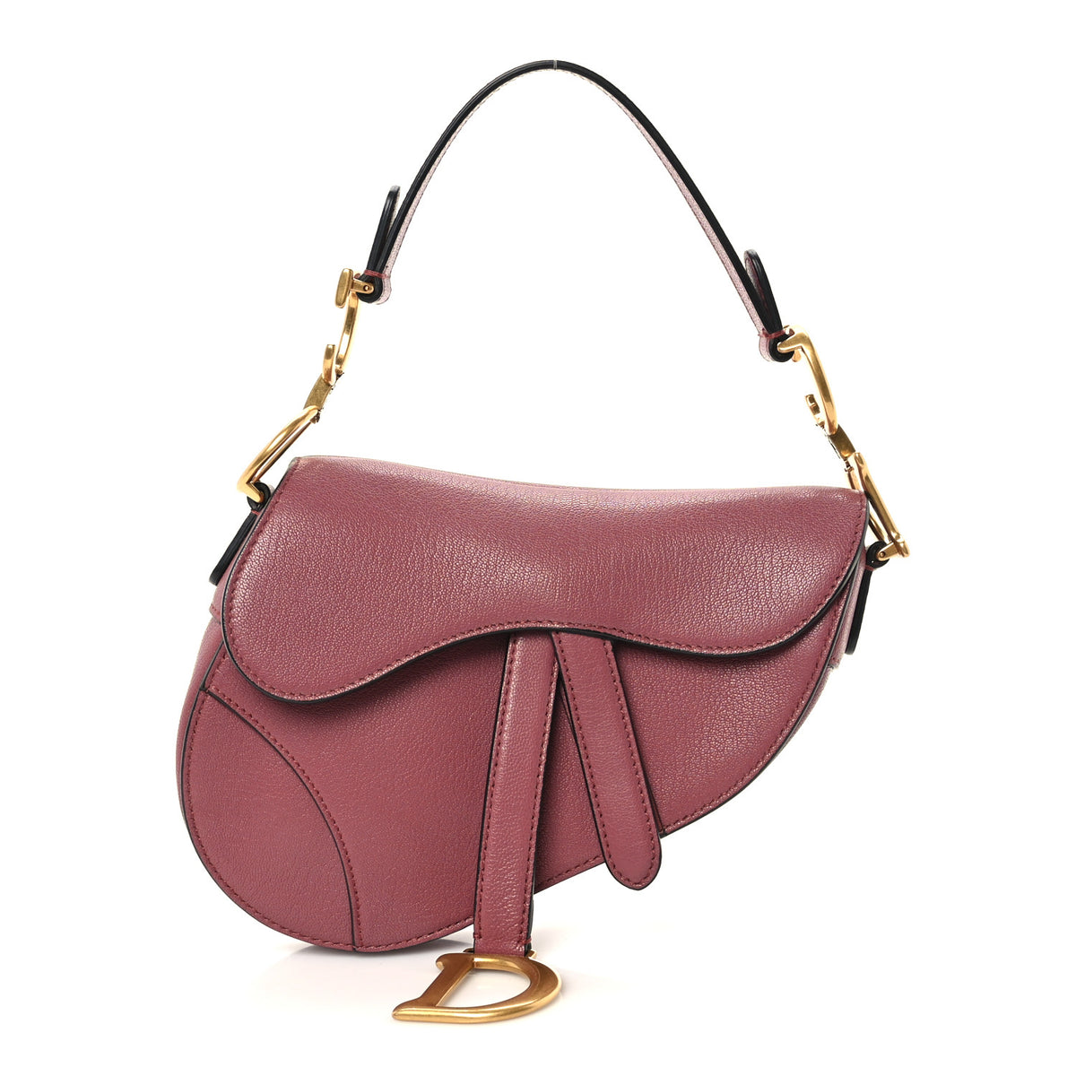 Christian Dior Goatskin Mini Saddle Bag Mallow Rose 1 of 9
