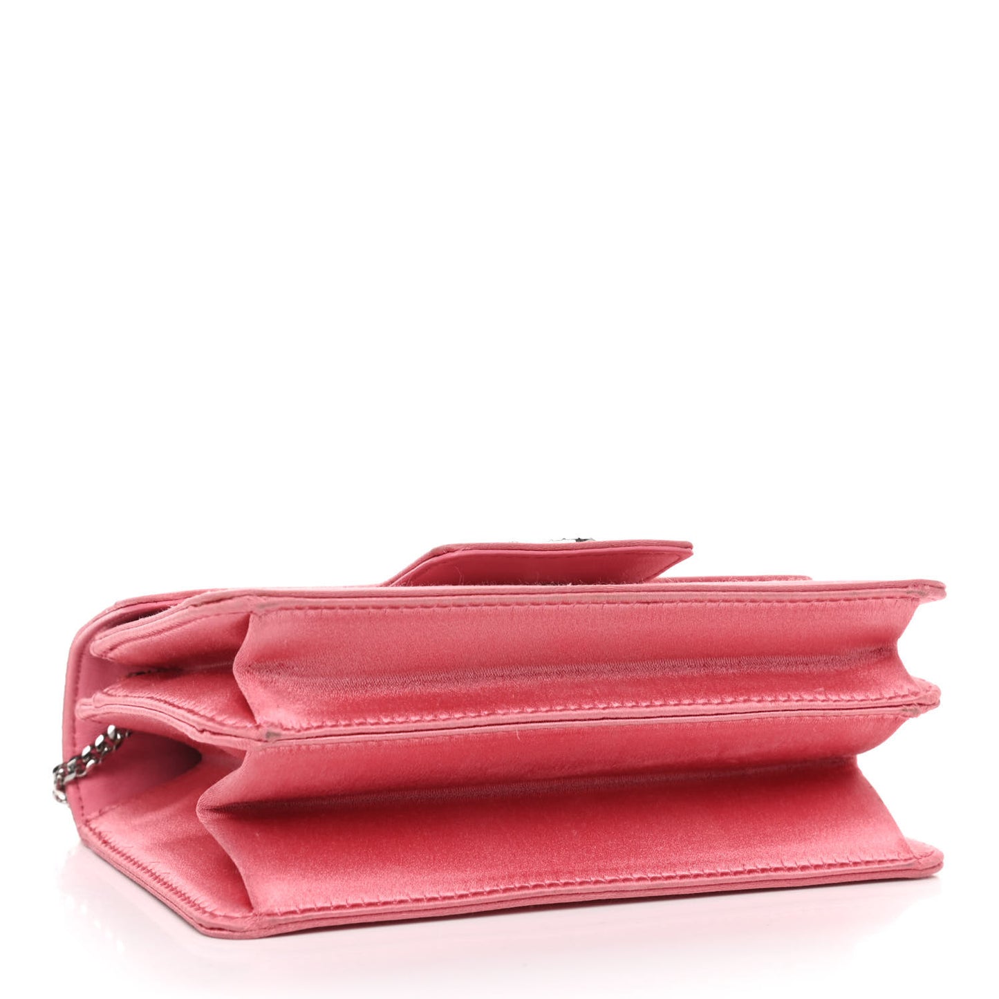 Satin Mini Insignia Flap Pink