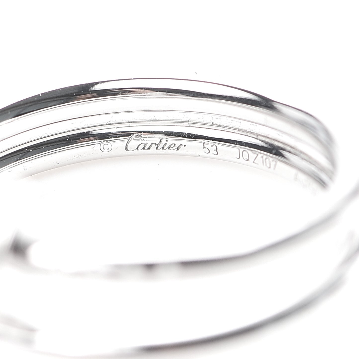 18K White Gold Diamond Double Wrap Juste Un Clou Ring 53 6.25