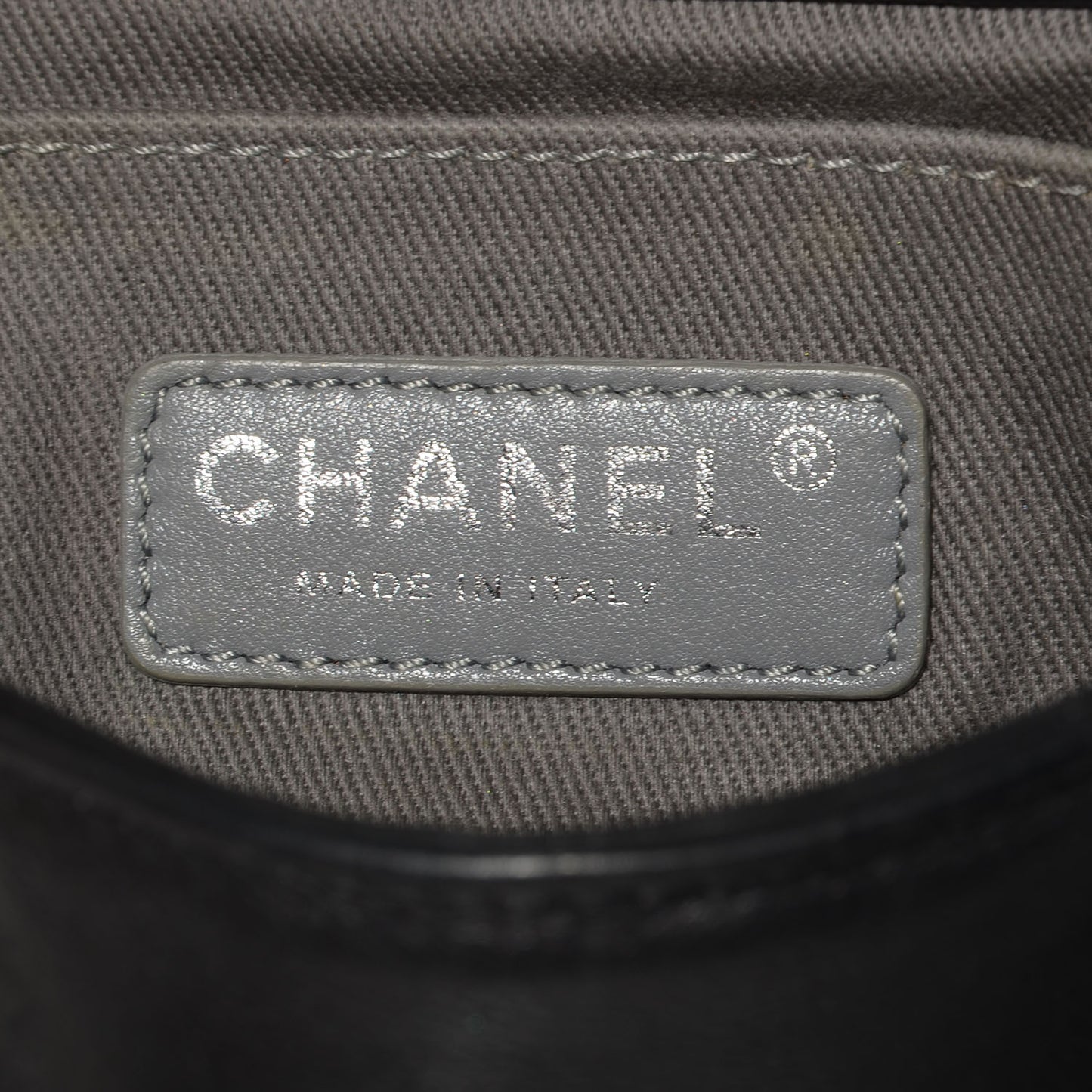 Calfskin Embossed Crystal Small Boy Flap Black