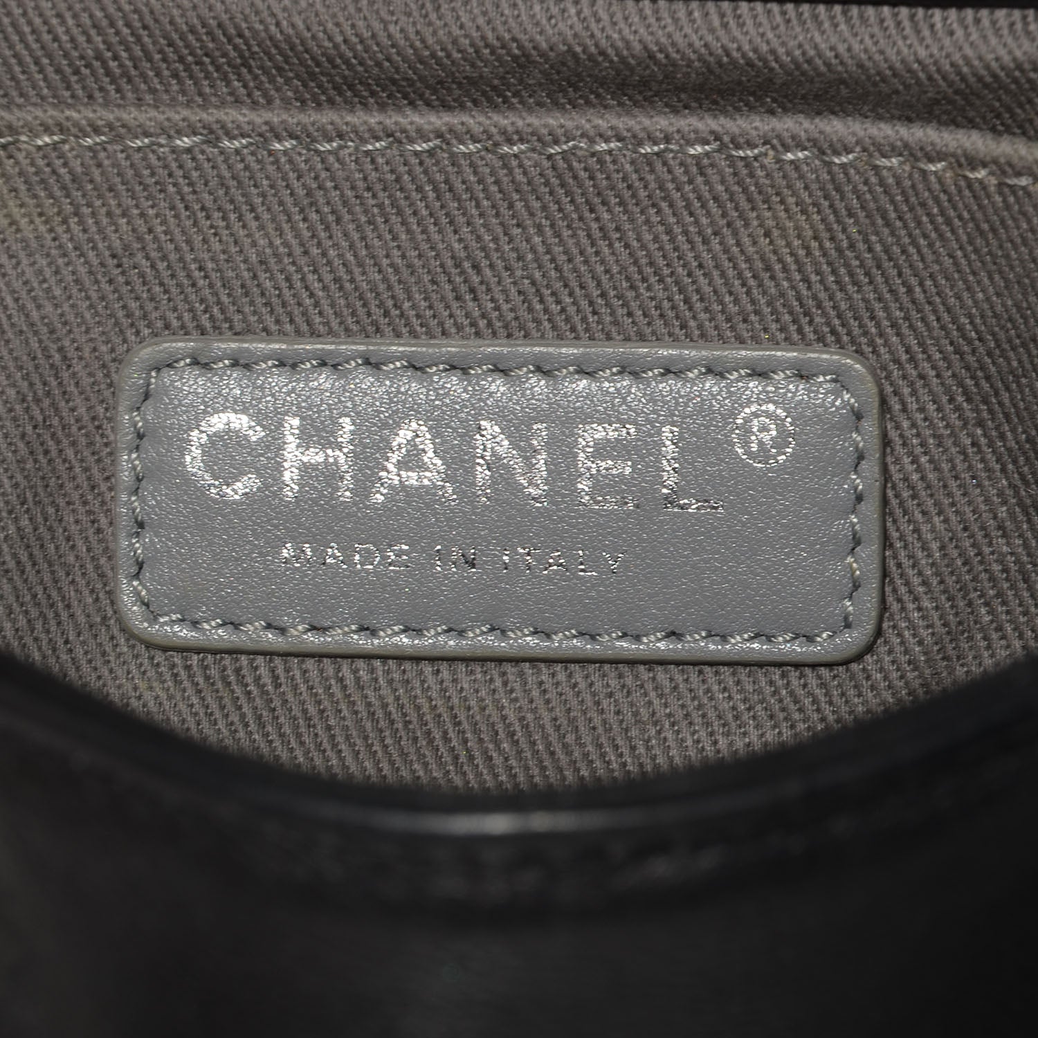 Chanel Calfskin Embossed Crystal Small Boy Flap Black 7 of 8