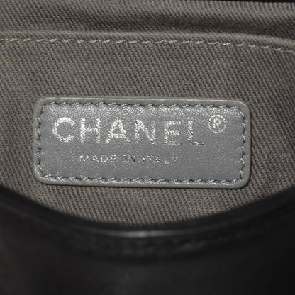 Chanel Calfskin Embossed Crystal Small Boy Flap Black 7 of 8