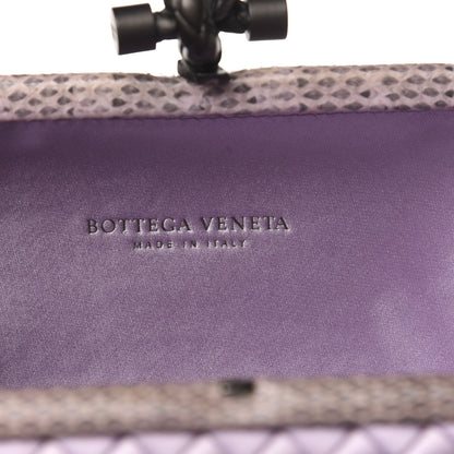 Bottega Veneta Satin Intreccio Impero Ayers Knot Clutch Lilac 7 of 8