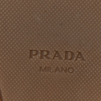 Prada Suede Jute Platfrom Logo Espadrilles Platform Sandals 39.5 Dark Rose 8 of 13