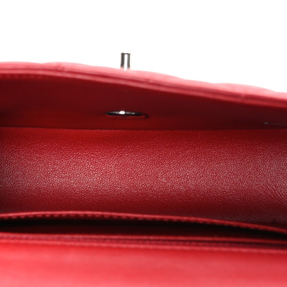 Chanel Lambskin Quilted Mini Rectangular Flap Red 4 of 10