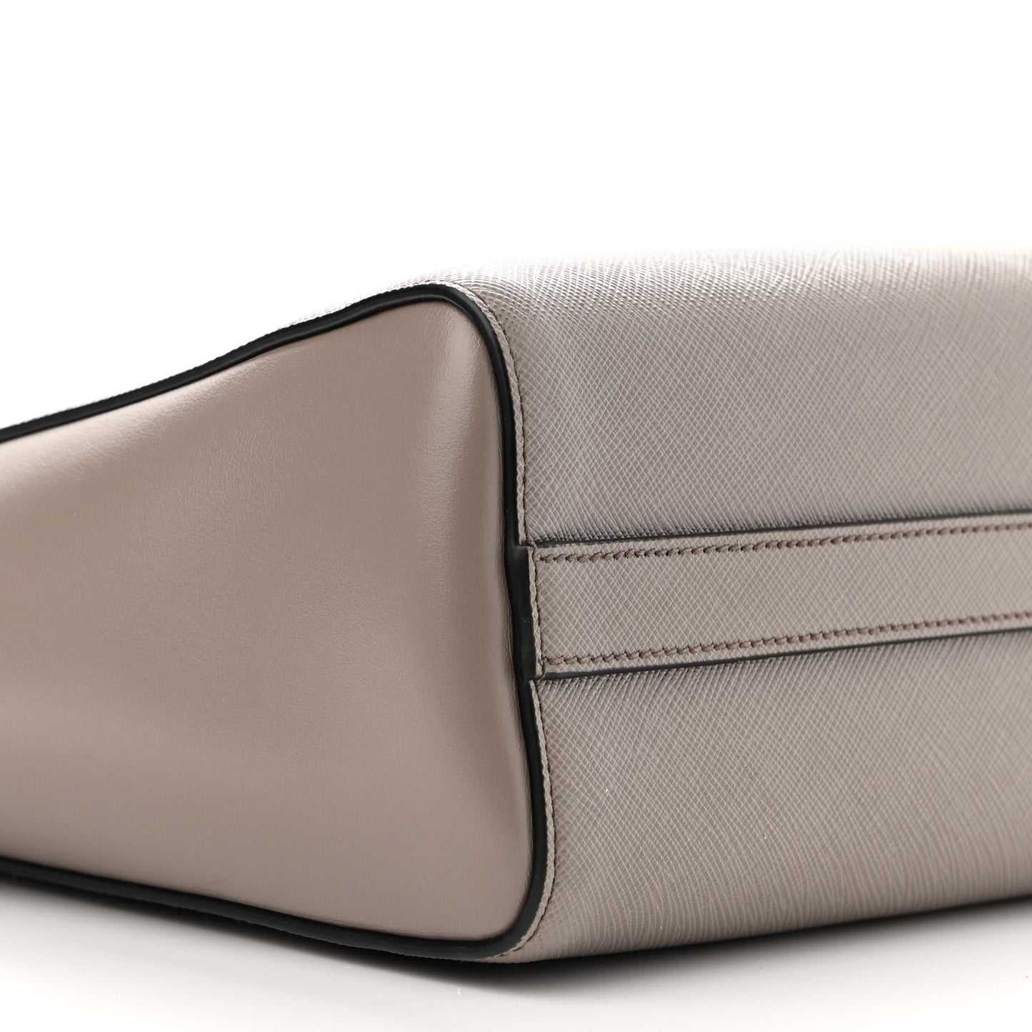 Saffiano Soft Calfskin Small Zippered Tote Argilla