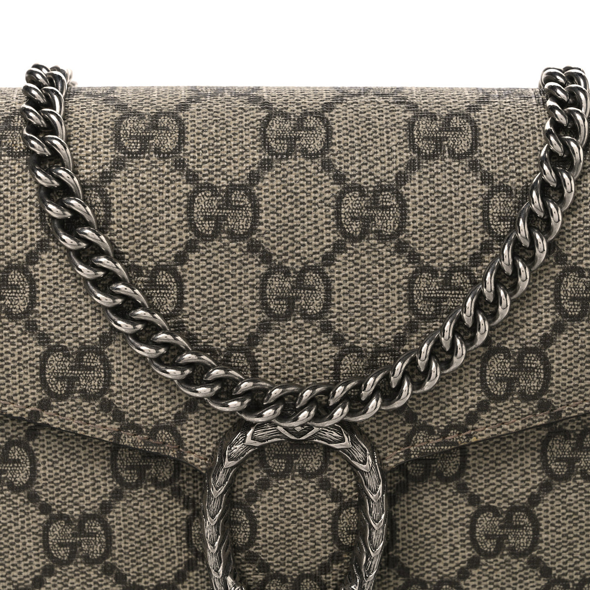 Gucci GG Supreme Monogram Mini Dionysus Chain Wallet Beige Taupe 8 of 13