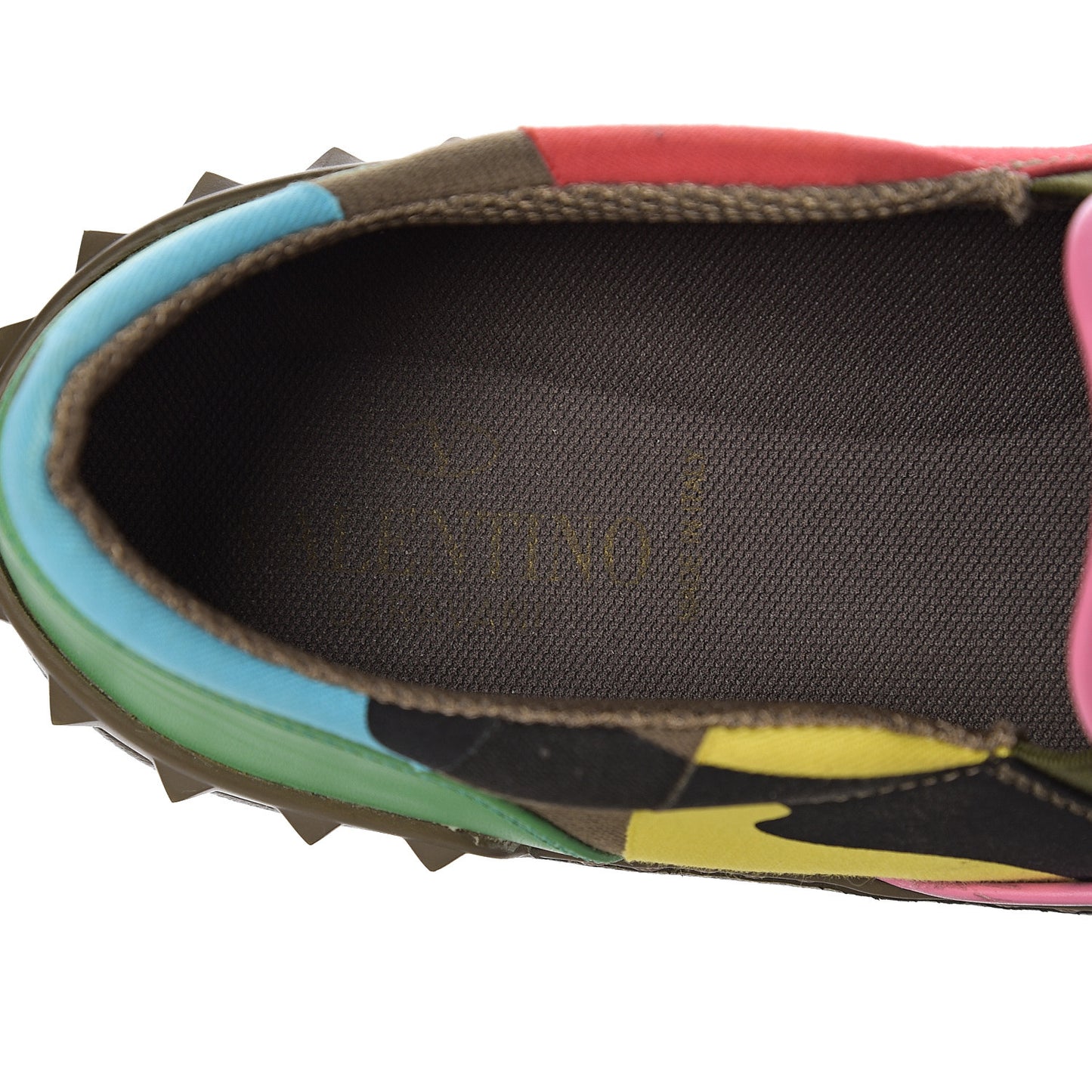 Canvas Womens Rockstud Slip On Sneakers 37 Camouflage