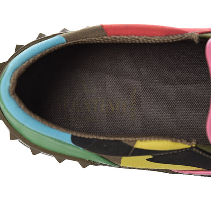 Valentino Garavani Canvas Womens Rockstud Slip On Sneakers 37 Camouflage 6 of 11