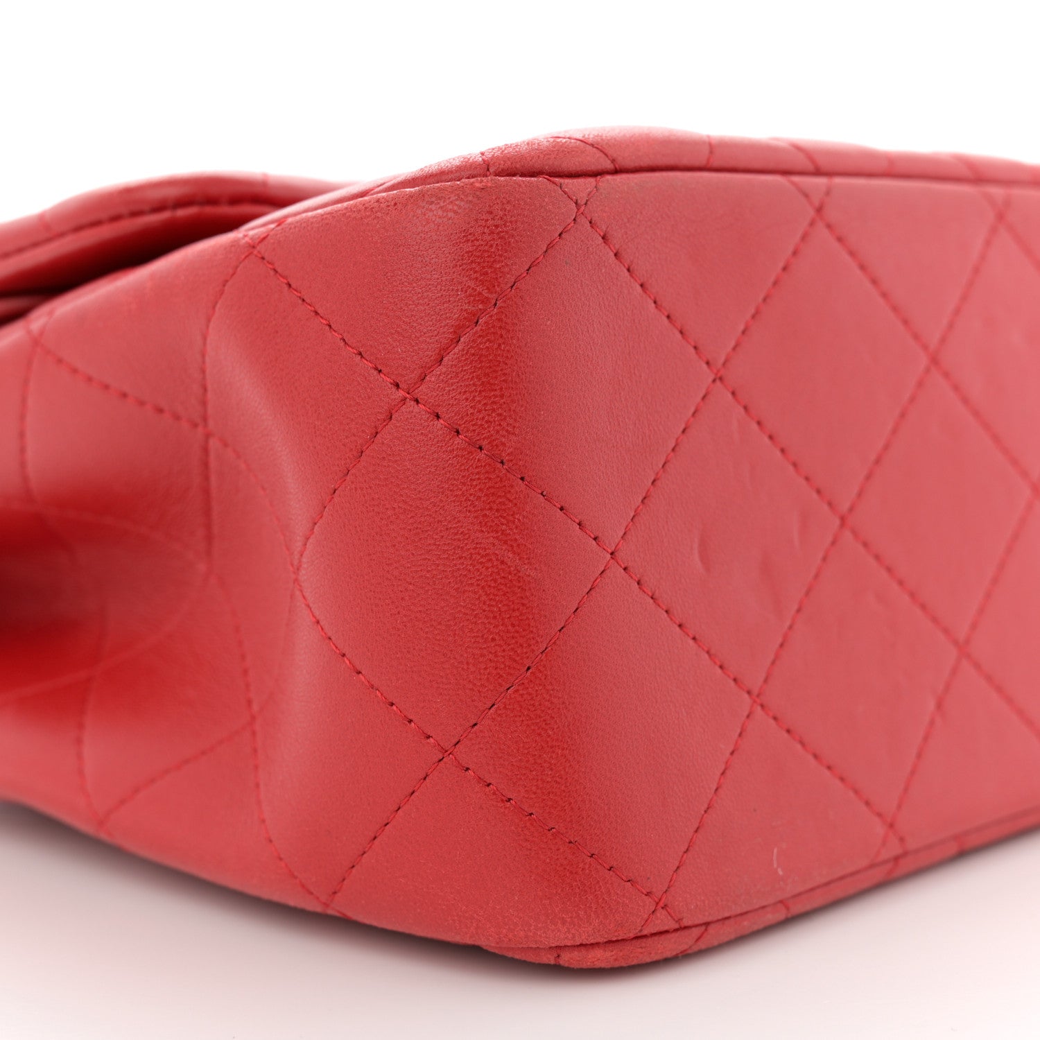 Chanel Lambskin Quilted Jumbo Double Flap Red 8 of 16