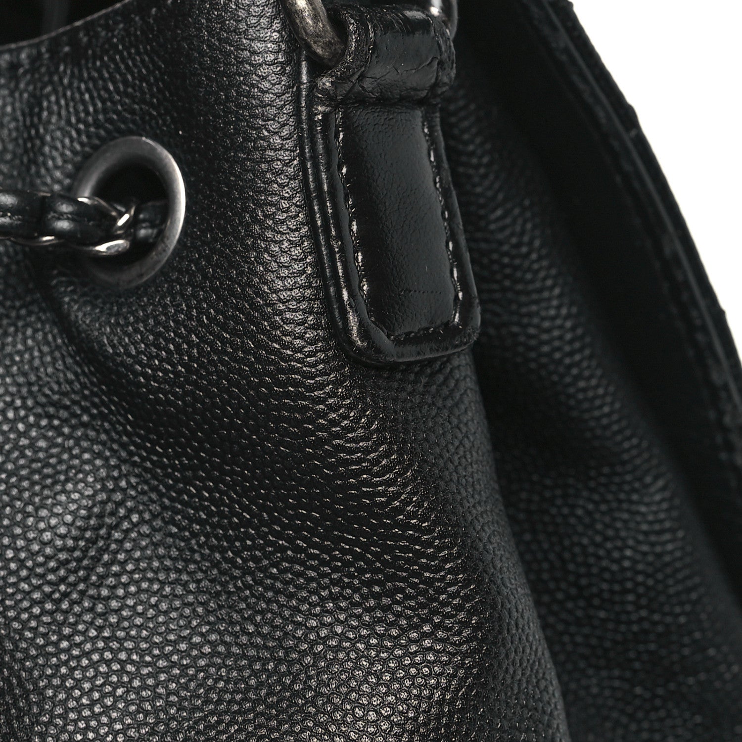 Chanel Caviar Quilted Medium CC Bucket Bag Black 11 of 16