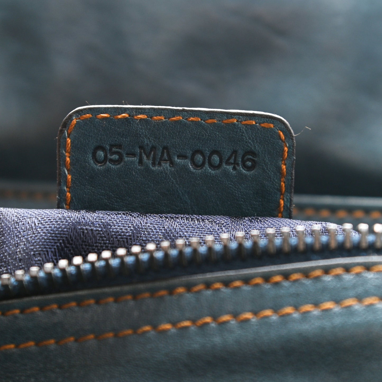 Calfskin Medium Gaucho Double Saddle Bag Dark Blue