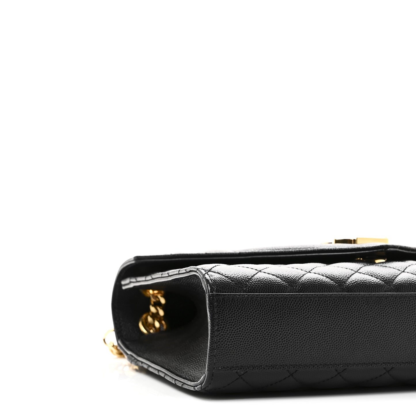 Grain De Poudre Textured Mixed Matelasse Triquilt Medium Monogram Satchel Black