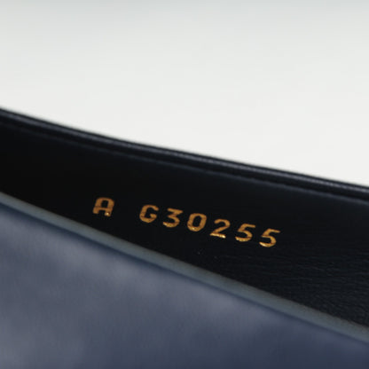 Chanel Lambskin Patent Calfskin Pearl Camellia Cap Toe Pumps 37 Dark Navy Blue 8 of 8