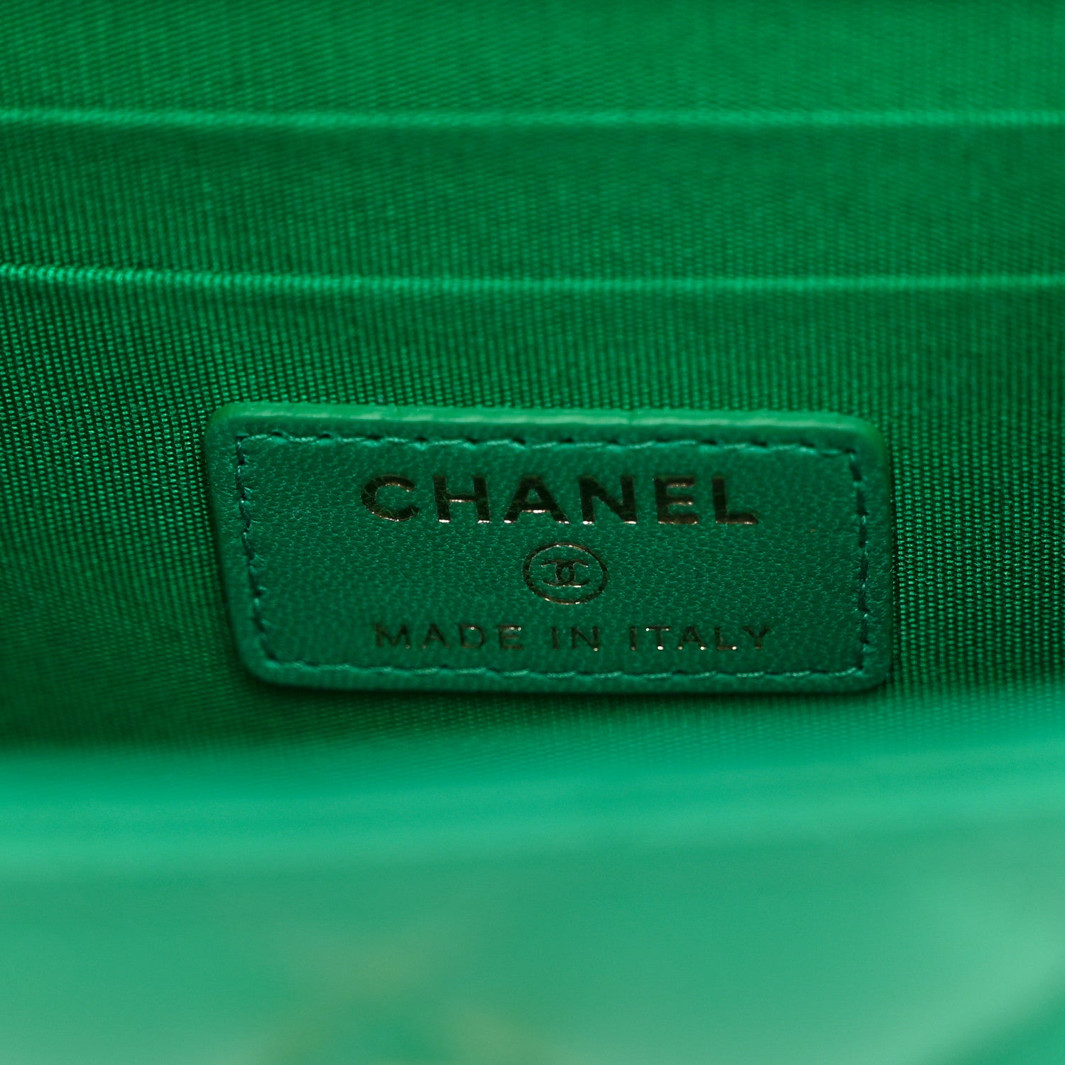 Chanel Lambskin Quilted Mini Trendy CC Chain Wallet Green 6 of 12