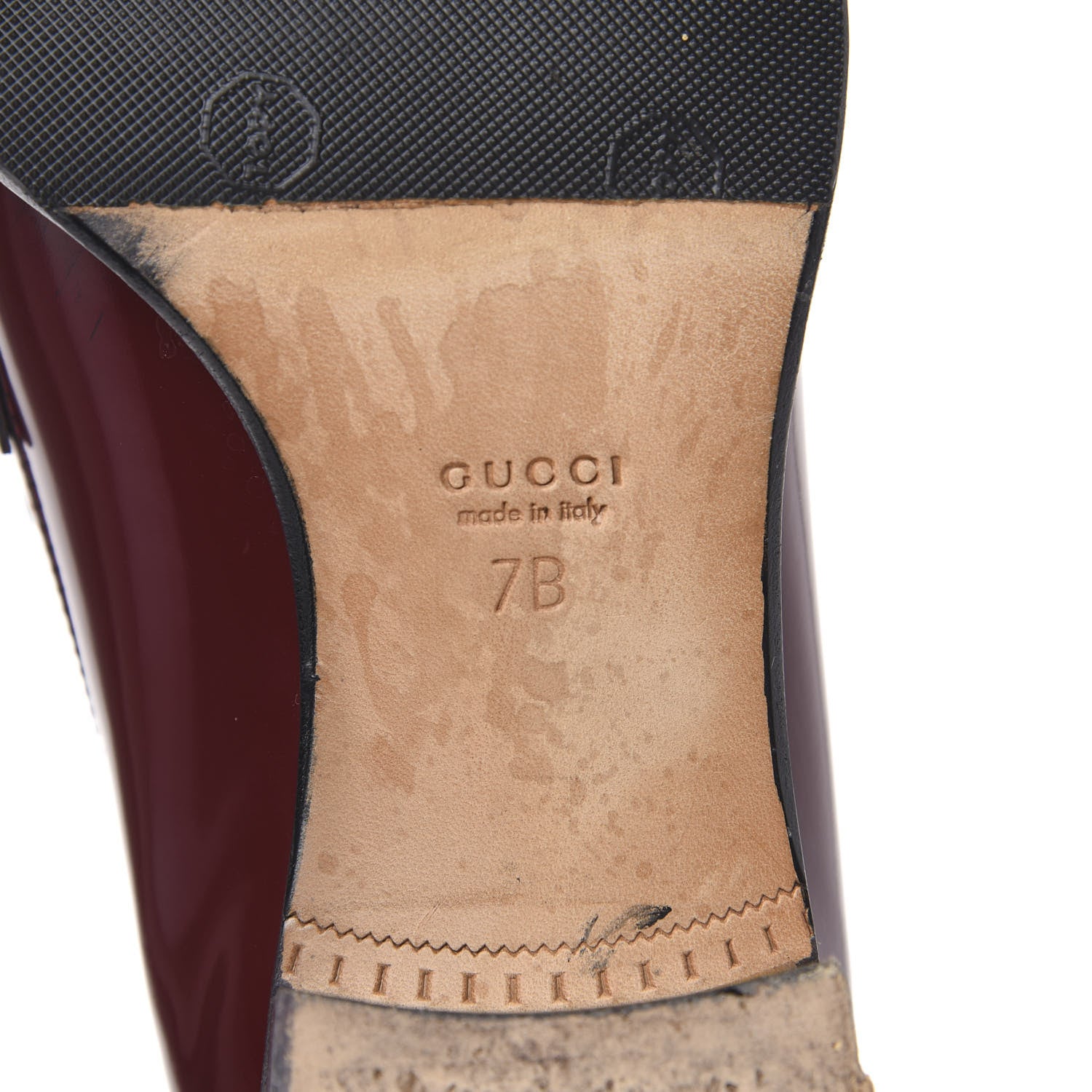 Gucci Calfskin Horsebit Guccissima Mens Platform Loafers 7 Burgundy 6 of 12