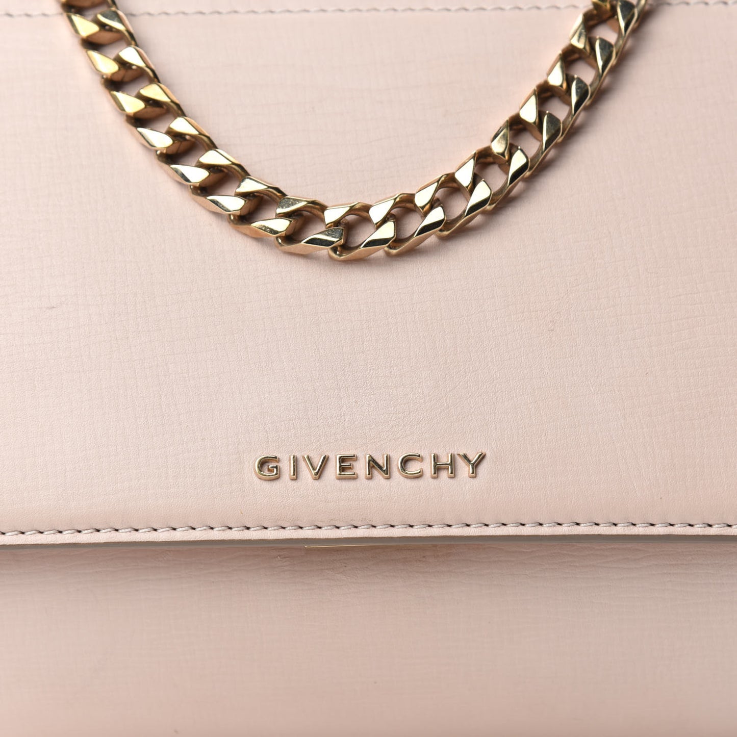 Textured Calfskin Mini Pandora Box Chain Crossbody Bag Powder Pink