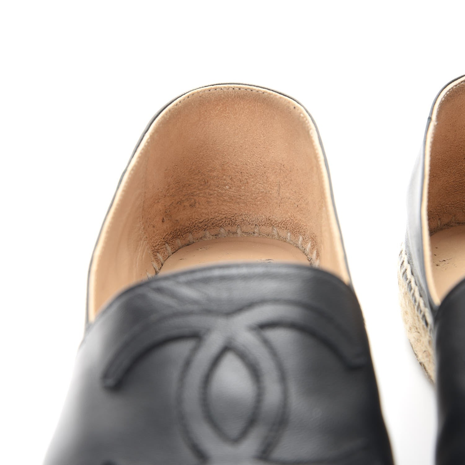 Chanel Lambskin CC Espadrilles 38 Black 15 of 17