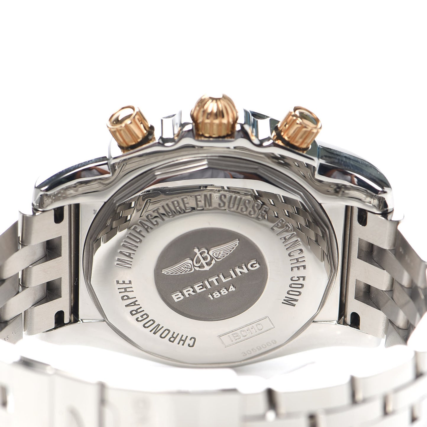 Stainless Steel 18K Rose Gold 44mm Chronomat Automatic Watch IB0110