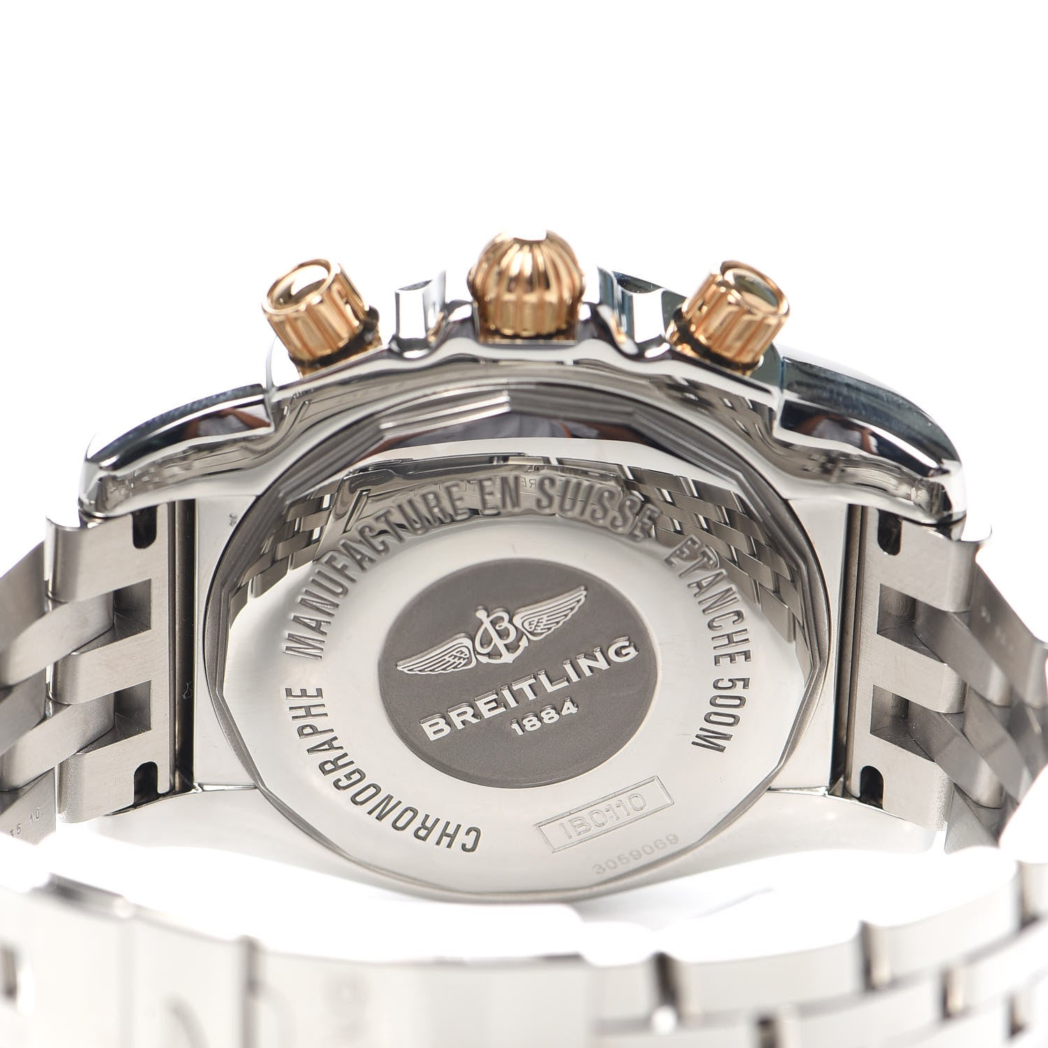 Breitling Stainless Steel 18K Rose Gold 44mm Chronomat Automatic Watch IB0110 4 of 6